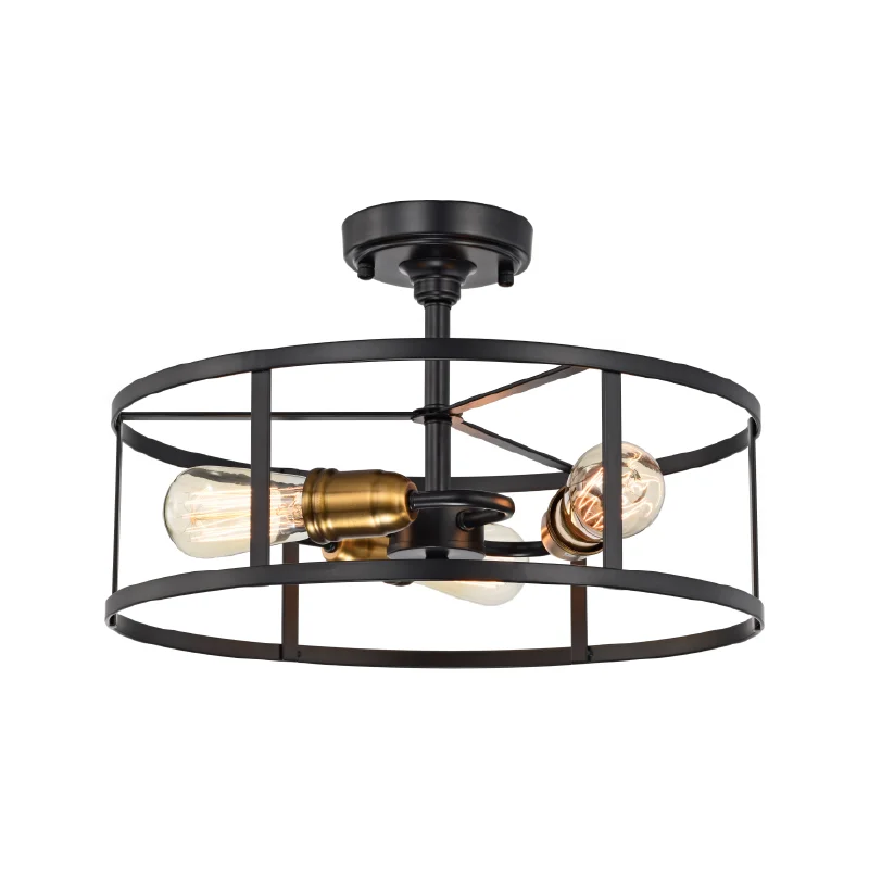 Track lighting with a chunky, bold designAlcona 3-Light Semi-Flush Mount