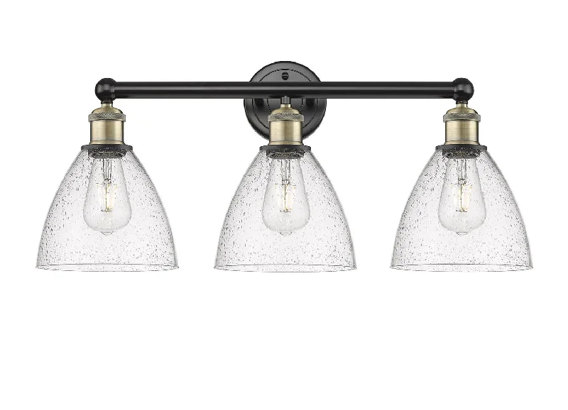 Industrial Pendant Lighting for Machine ShopsEdison Three Light Bath Vanity