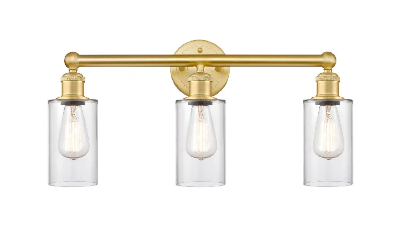 Industrial Lighting for Woodworking FactoriesEdison Three Light Bath Vanity