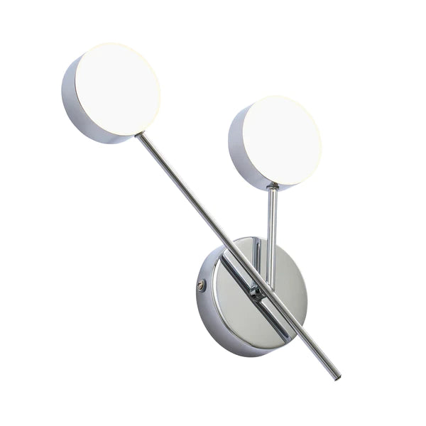 Track lighting for highlighting bookcasesmodern minimalist wall lamps for contemporary living roomsEdessa 2x5w LED Wall Light Chrome IP44