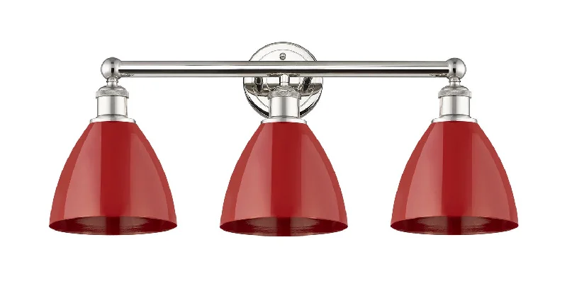 Waterproof Industrial Lighting for Wet AreasEdison Three Light Bath Vanity