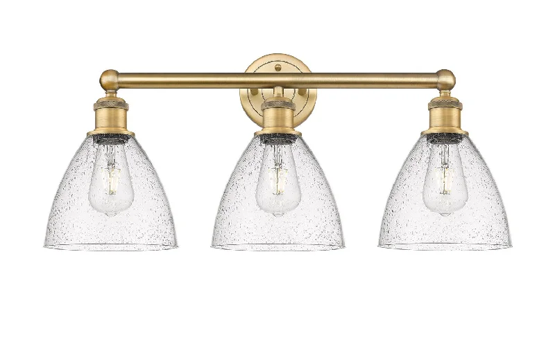 Dimmable Industrial Lighting for Ambiance ControlEdison Three Light Bath Vanity