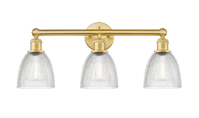 Industrial Pendant Lighting for Machine ShopsEdison Three Light Bath Vanity
