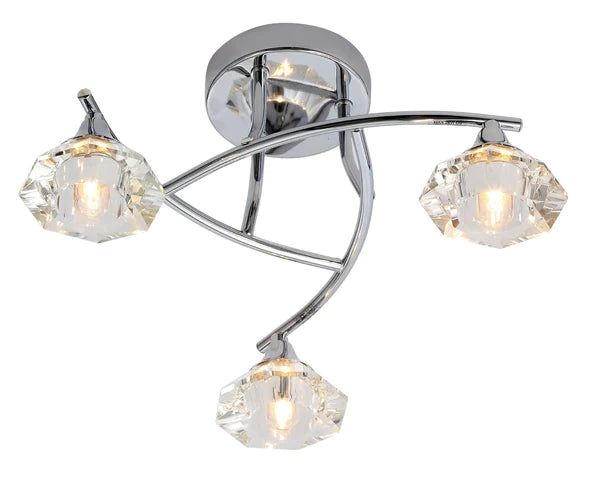 Track lighting with swivel heads for precise aimingReena 3/6lt Flush Chrome Fitting IP44 Track lighting with swivel heads for precise aimingReena 3/6lt Flush Chrome Fitting IP44