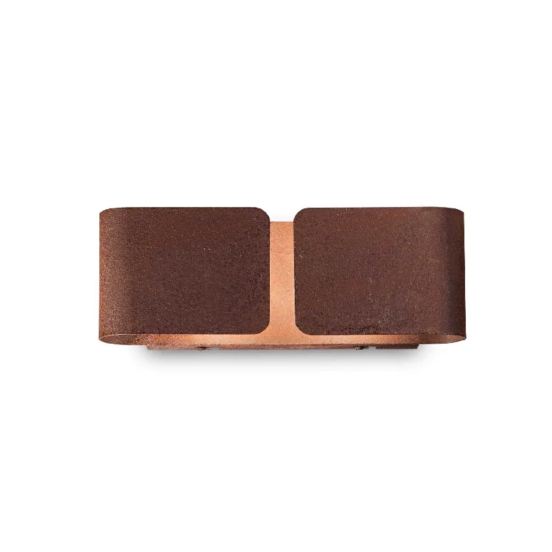 Track lighting for retail window displaysleather wall lamps with a distressed texture for a rugged and stylish lookMini Clip Double Wall Light - Corten Finish