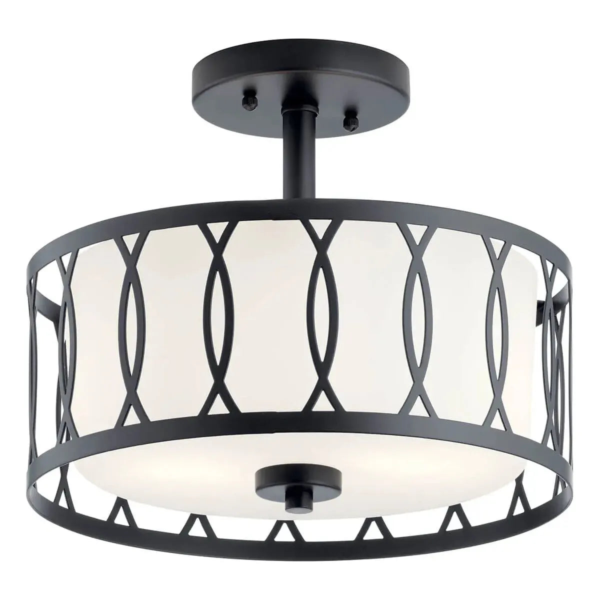 Track lighting with multiple heads for flexibility12.25" 2-Light Semi Flush Mount