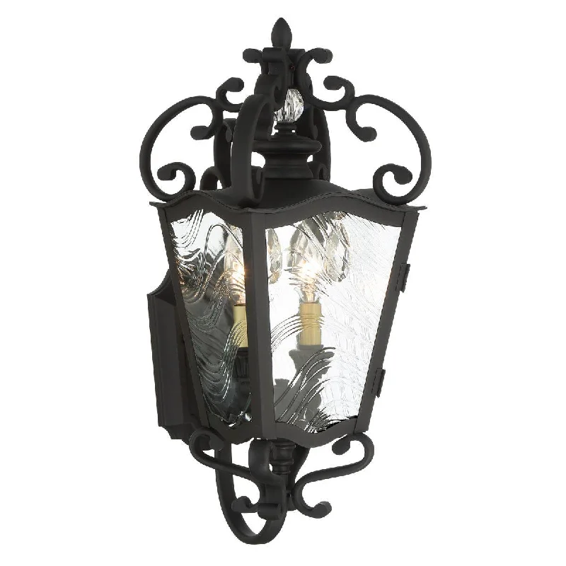 Industrial Exit Sign Lighting for Quick EvacuationBrixton Ivey 21 in. 2 Lights Outdoor Wall Lantern Sand Coal with Soft Brass Finish