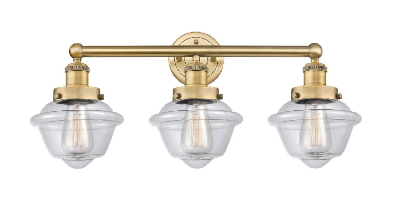 Industrial Lighting for Textile MillsEdison Three Light Bath Vanity