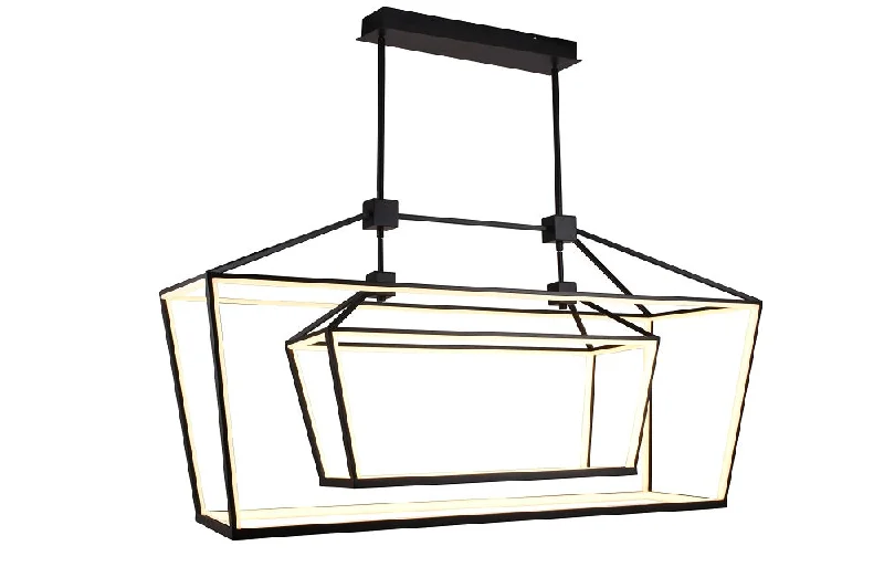 Rustic track lighting for farmhouse decorPark Ave Double Linear Chandelier