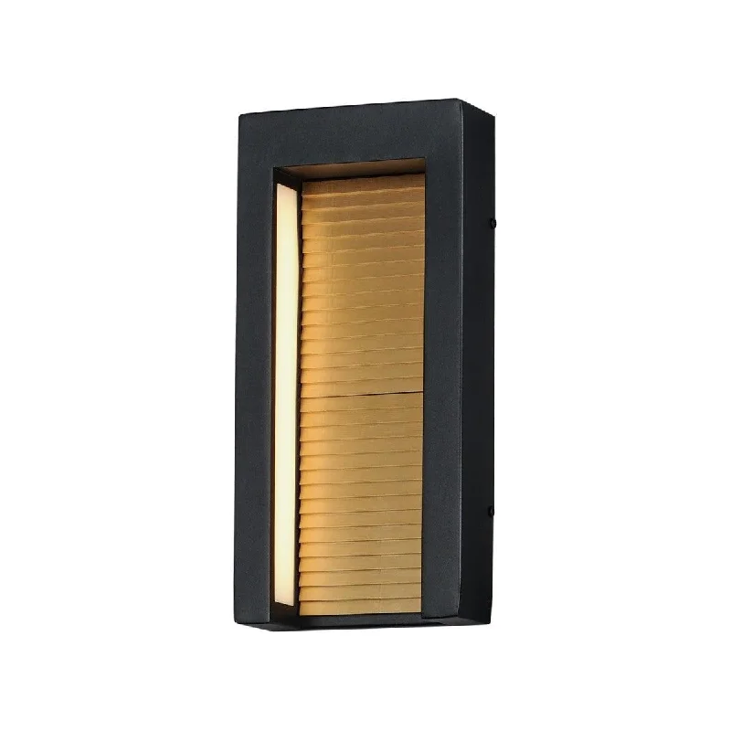 Industrial Lighting for Woodworking FactoriesAlcove 14 in. LED Outdoor Wall Sconce 3000K Black & Gold Finish Industrial Lighting for Woodworking FactoriesAlcove 14 in. LED Outdoor Wall Sconce 3000K Black & Gold Finish
