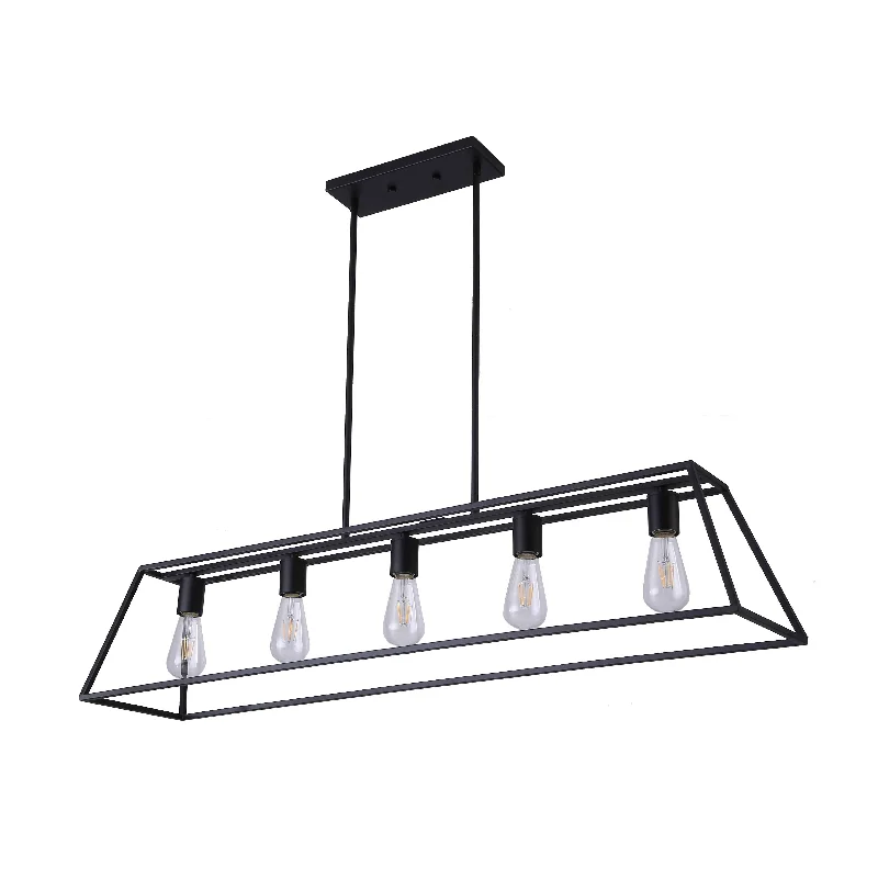 Contemporary track lighting in black finishElora 5-Light Pendant