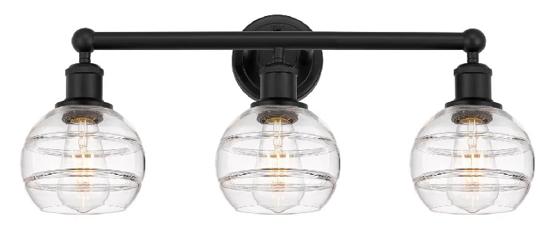 Industrial Lighting for Printing Press FacilitiesEdison Three Light Bath Vanity