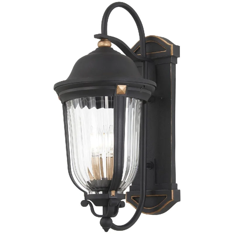 Industrial Lighting for Furniture FactoriesPeale Street 28 in. 4 Lights Outdoor Wall Lantern Black & Gold Finish Industrial Lighting for Furniture FactoriesPeale Street 28 in. 4 Lights Outdoor Wall Lantern Black & Gold Finish