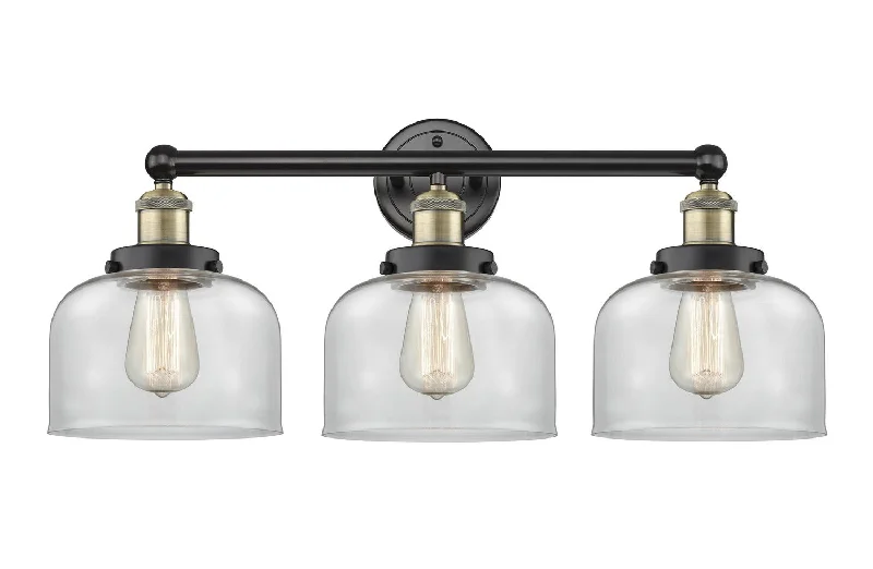 Industrial Lighting for Woodworking FactoriesEdison Three Light Bath Vanity