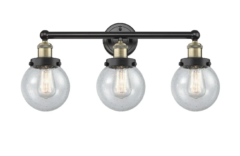 Industrial Lighting for Woodworking FactoriesEdison Three Light Bath Vanity