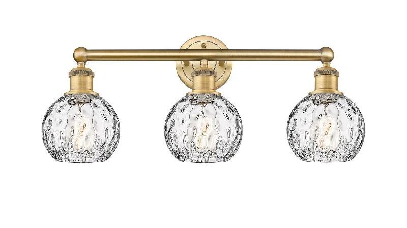 Industrial Lighting for Woodworking FactoriesEdison Three Light Bath Vanity