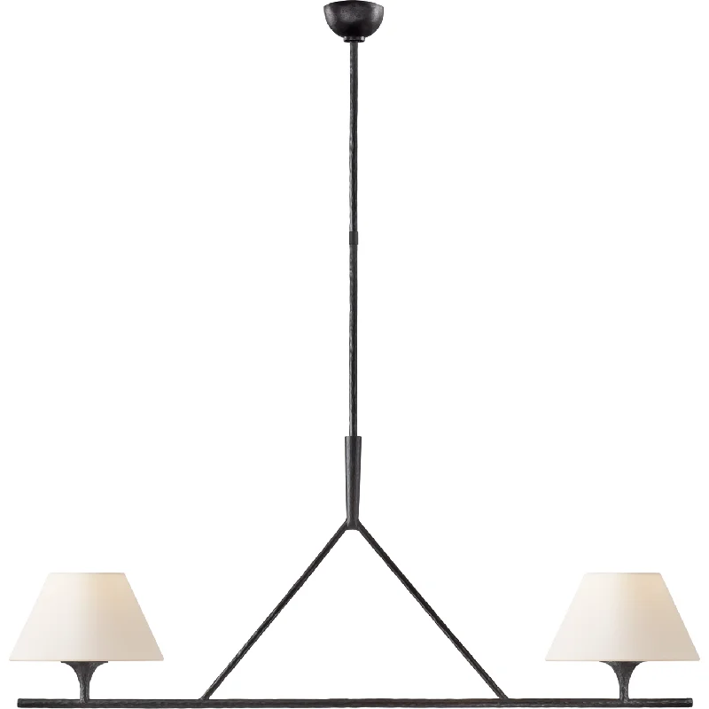 Track lighting with colored glass accentsCesta Large Linear Chandelier