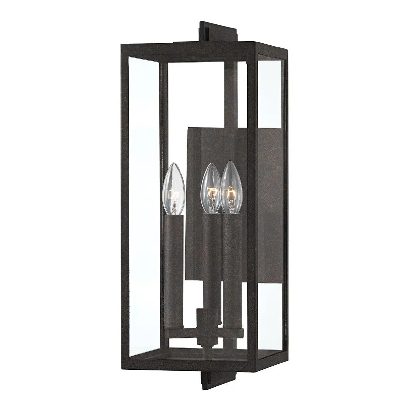 Industrial Lighting with High CRI (Color Rendering Index) for True Color PerceptionNICO 20 In. 3 Lights Outdoor Wall Lantern French Iron Finish Industrial Lighting with High CRI (Color Rendering Index) for True Color PerceptionNICO 20 In. 3 Lights Outdoor Wall Lantern French Iron Finish