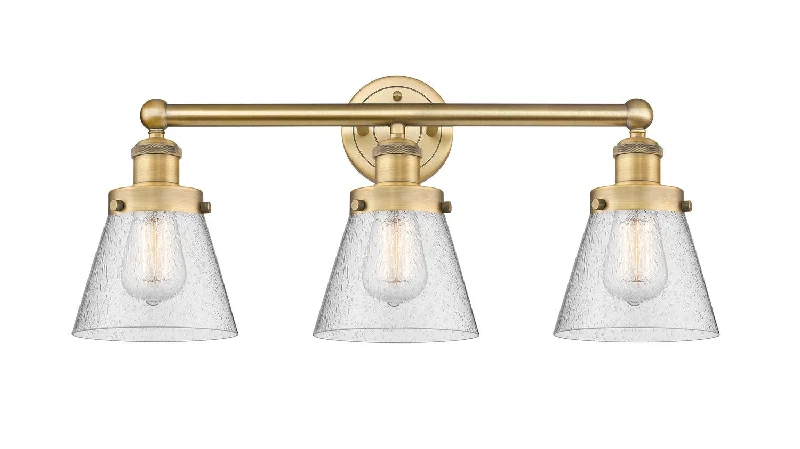 Industrial Pendant Lighting for Machine ShopsEdison Three Light Bath Vanity