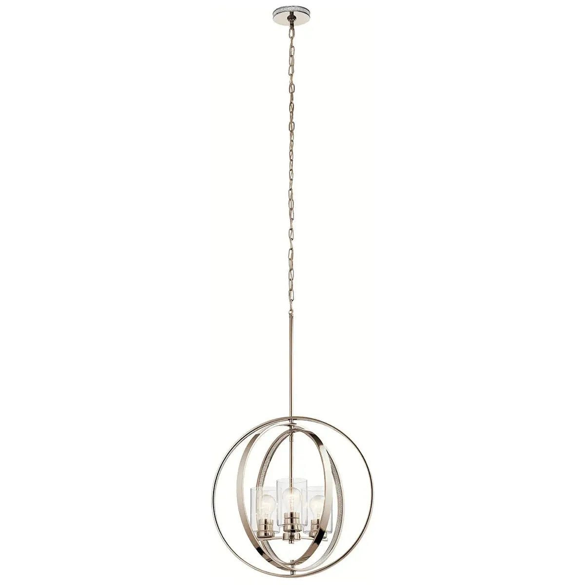 Rustic track lighting for farmhouse decorAngelica 3-Light Orb Pendant