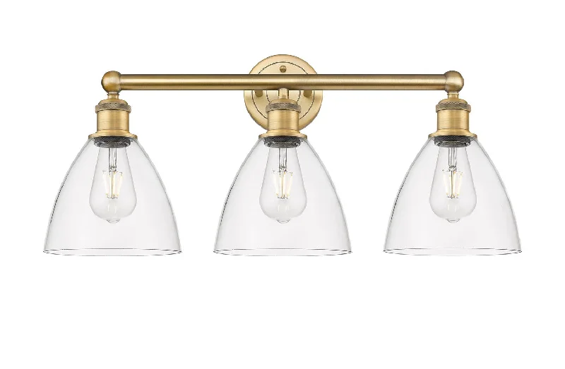 Waterproof Industrial Lighting for Wet AreasEdison Three Light Bath Vanity