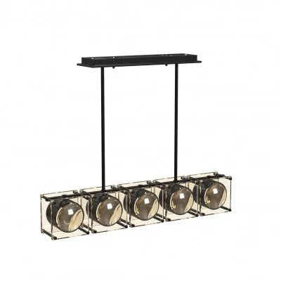 Contemporary track lighting in black finishPeninisula Linear Chandelier