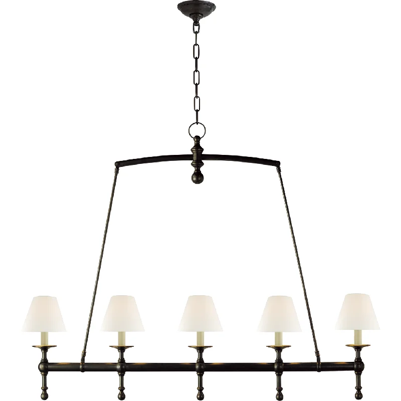 Track lighting with swivel heads for precise aimingClassic Linear Chandelier