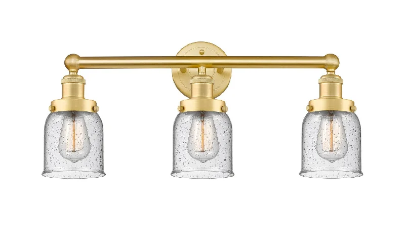 Industrial Lighting for Metal Fabrication ShopsEdison Three Light Bath Vanity