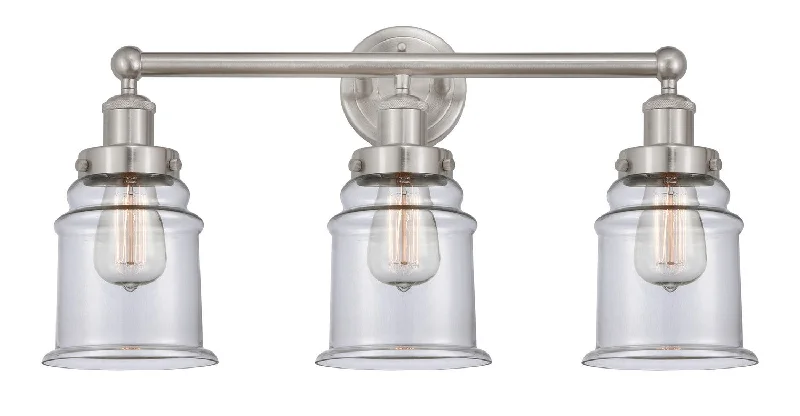 Industrial Pendant Lighting for Machine ShopsEdison Three Light Bath Vanity