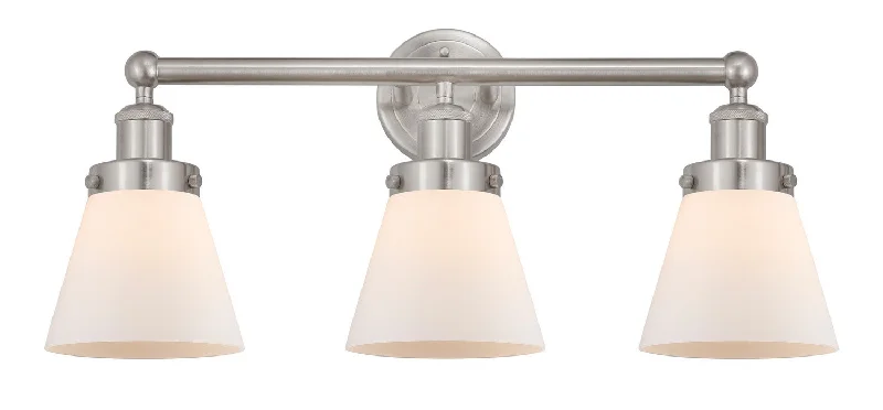 Industrial Lighting for Metal Fabrication ShopsEdison Three Light Bath Vanity