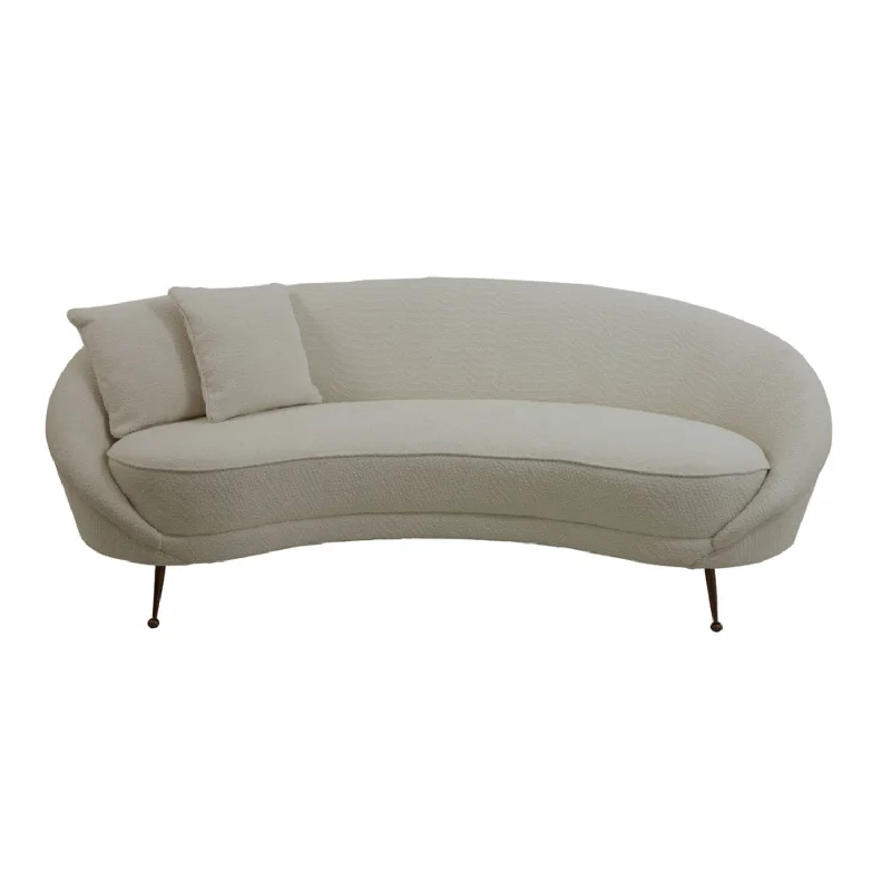 Adjustable track lighting for living roomsHazel Sofa - Bouclé Cream & Bronze Finish