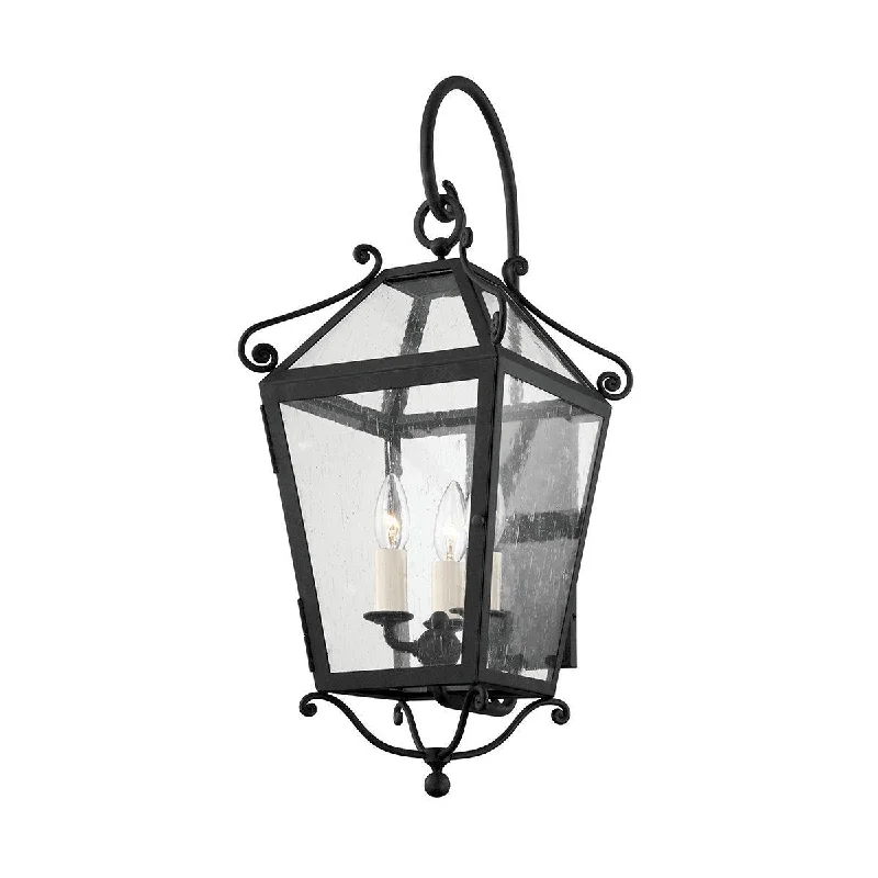 Industrial Lighting for Woodworking FactoriesSANTA BARBARA COUNTY 26 In. 3 Lights Outdoor Wall Lantern French Iron Finish Industrial Lighting for Woodworking FactoriesSANTA BARBARA COUNTY 26 In. 3 Lights Outdoor Wall Lantern French Iron Finish