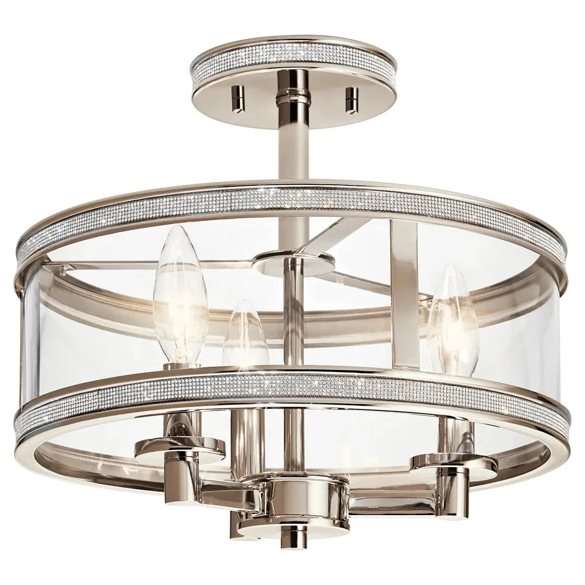 Smart track lighting with voice controlAngelica 3-Light Semi Flush
