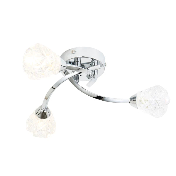 Modern track lighting with LED bulbsVolos 3/5lt Flush Light Chrome Finish IP44