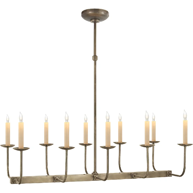 Track lighting with multiple heads for flexibilityLinear Branched Chandelier
