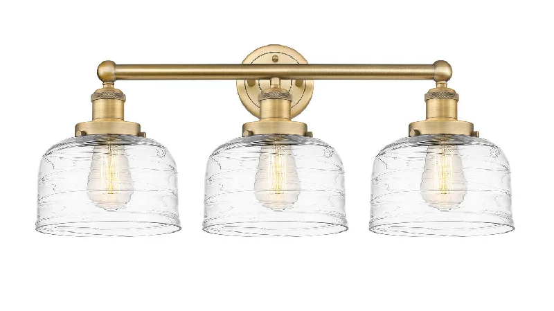 Industrial Lighting for Textile MillsEdison Three Light Bath Vanity