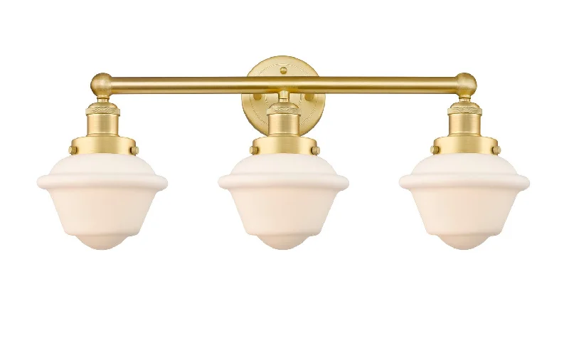 Industrial Lighting for Textile MillsEdison Three Light Bath Vanity