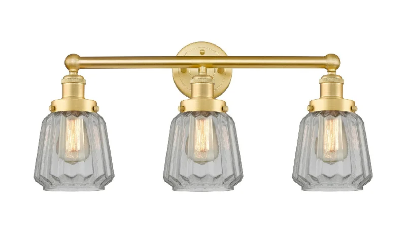 Waterproof Industrial Lighting for Wet AreasEdison Three Light Bath Vanity