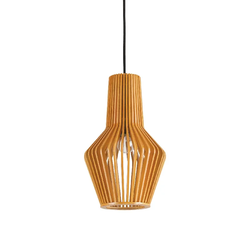 Track lighting with frosted glass shadesCitrus Pendant various Shape - Wood Finish