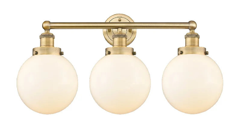 Waterproof Industrial Lighting for Wet AreasEdison Three Light Bath Vanity