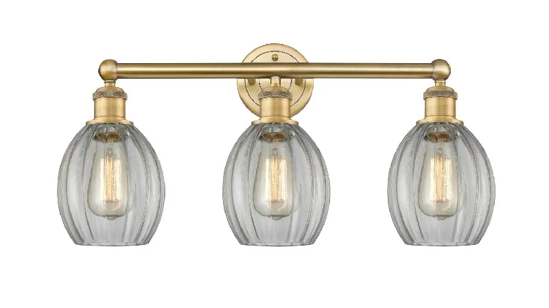 Industrial Pendant Lighting for Machine ShopsEdison Three Light Bath Vanity