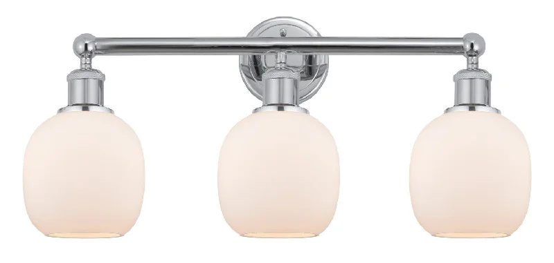 Industrial Lighting for Metal Fabrication ShopsEdison Three Light Bath Vanity