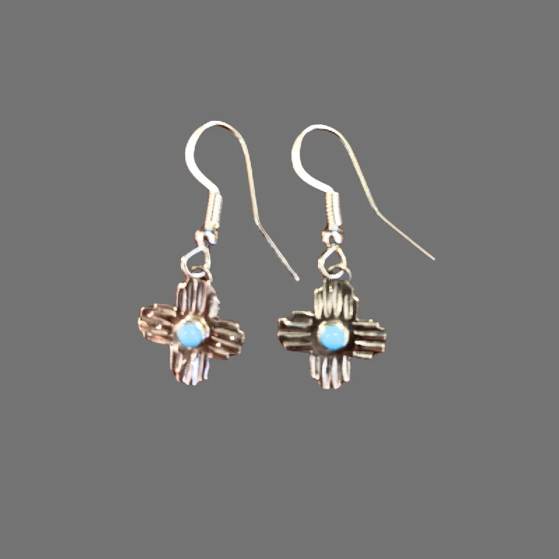 Track lighting with a brushed nickel finishZia Earrings by Edd Abeyta