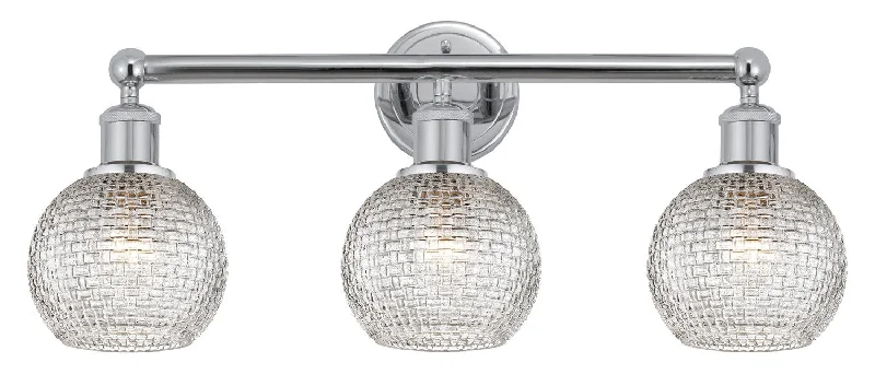 Waterproof Industrial Lighting for Wet AreasEdison Three Light Bath Vanity