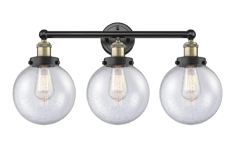 Industrial Lighting for Textile MillsEdison Three Light Bath Vanity
