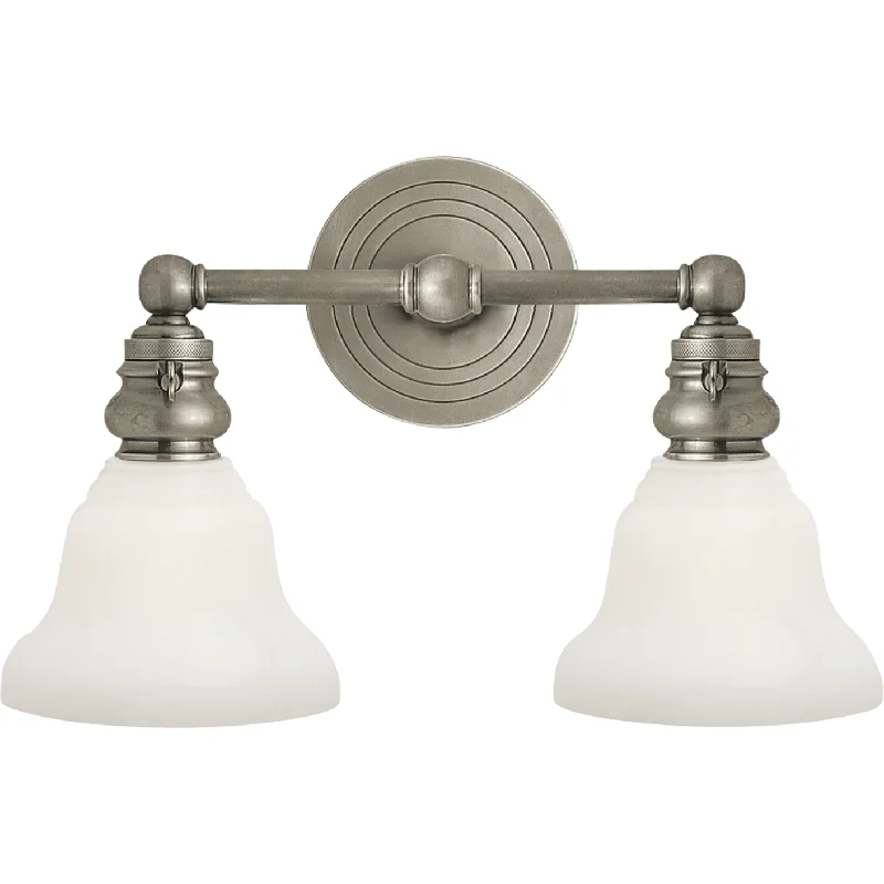 Track lighting for creating a moody atmosphereBoston Functional Double Light with White Glass