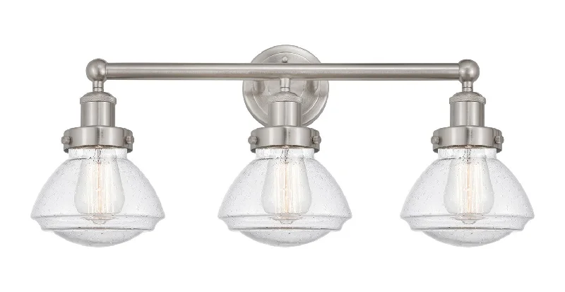 Industrial Lighting for Furniture FactoriesEdison Three Light Bath Vanity