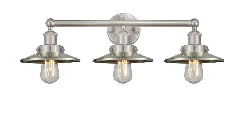Durable Industrial Lighting for Harsh EnvironmentsFranklin Restoration Three Light Bath Vanity Durable Industrial Lighting for Harsh EnvironmentsFranklin Restoration Three Light Bath Vanity