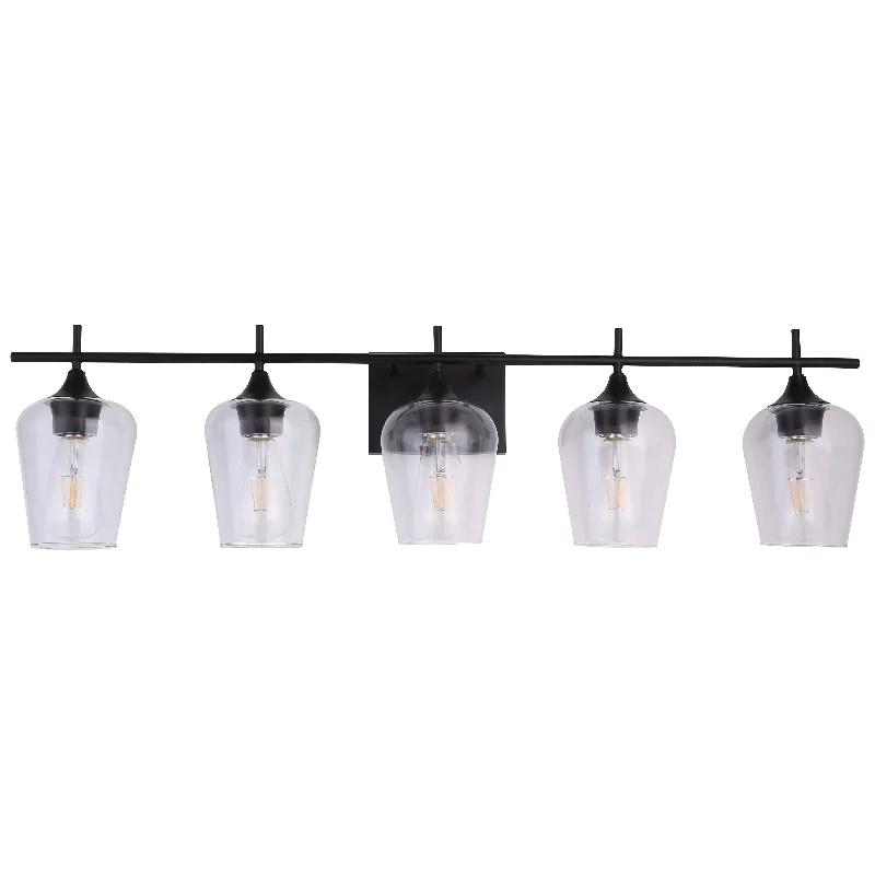 Low - voltage track lighting for safetyEmerald 5-Light Vanity