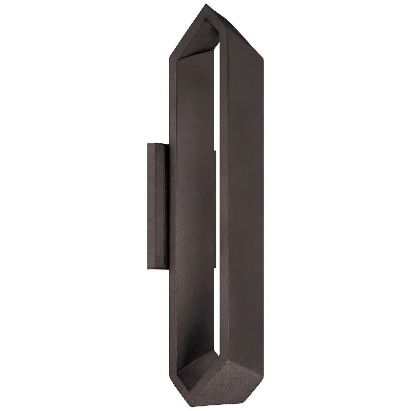 Industrial Wall - Mounted Lighting for Workshop WallsPitch 19 in. LED Outdoor Wall Sconce Black Finish Industrial Wall - Mounted Lighting for Workshop WallsPitch 19 in. LED Outdoor Wall Sconce Black Finish